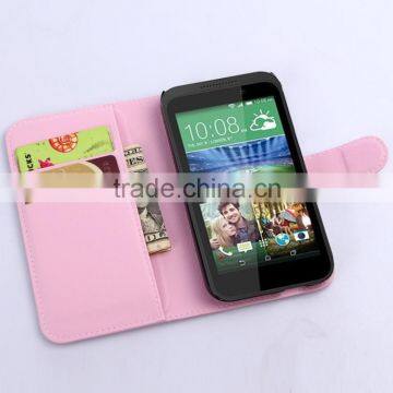 Top quality hot sell flip leather case for htc desire 320