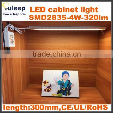 display led light bar, cold white/warm white dc12v/24v led cabinet light with RF dimmable switch by CCT changing controller