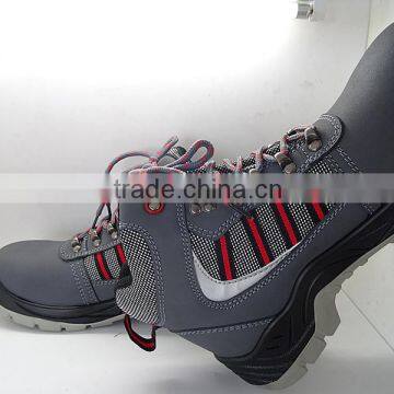 2014 new design high cut grey color steel toe oil slip resistent anti static good quality safety shoes for industrial work