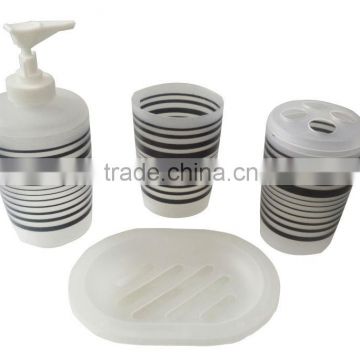 fashion classicle bathroom resin liquid soap dispensers;luxury bathroom set