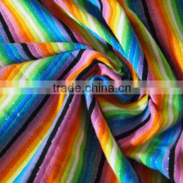 cotton lurex spandex stripe fabric