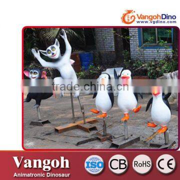 fiberglass material film character cartoon penguins character statues