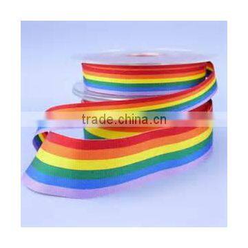 Hot Selling Double Face Printed Rainbow Ribbon for Decoration photo-3