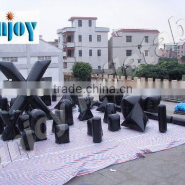 customized Inflatable paintball bunker Obstacle Inflatables Shooting Game Water Floating