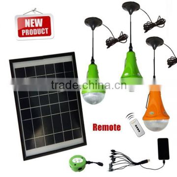 2015 Hot sale 3w high brightness portable led solar kit, solar home kit, solar lighting kit with mobole phone charger