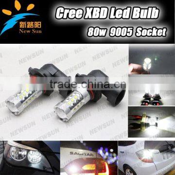 White hb3 9005 80W High Power C REE XBD-R5 LED Bulbs Camry Fog Daytime Running Lights