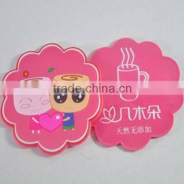 2105 new products oem custom soft pvc coaster and rubber tea coaster