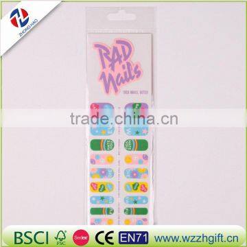 water transfer 3d nail art sticker for decoration