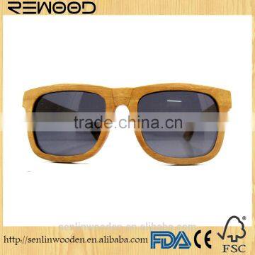 2016 wholesale wooden frame sunglasses polarized lenses