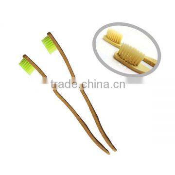 2016 Eco-friendly Biodegradable Wave Bamboo Wood Toothbrush photo-3
