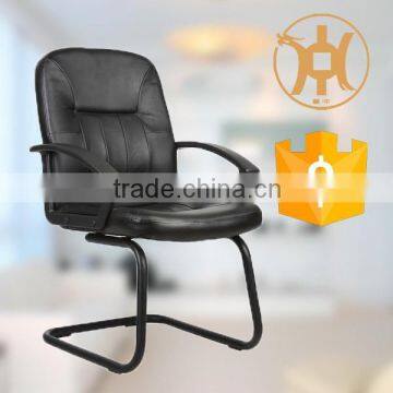 2014 HC-A055V Middle back steel chromed office chairs without wheels