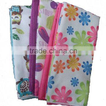 water absorbed plain solid colour photo printing polyester /polyamide microfiber4pcs towel set