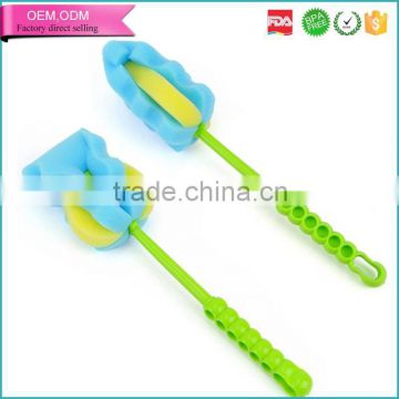 BPA free baby straw brush with sponge wholesale