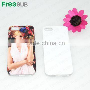 Wholesale metal white color customed 2D 3d sublimation case for Iphone 5