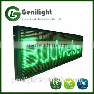 Green Color Indoor LED Video Display Sign Screen Billboard Programmable LED Sign