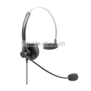 China manufacturer RJ crystal plug headset , professional earphone microphone for call center