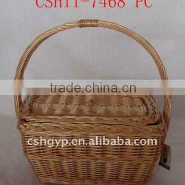 new style of willow laundry basket