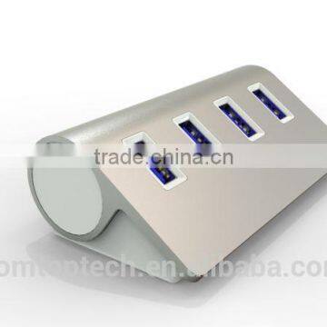 Aluminum USB 3.0 Hub high speed 4 port USB Hub for mobile charging