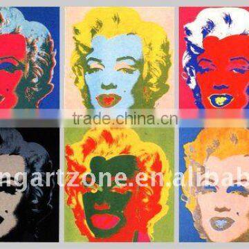 Pop art painting of Marilyn Monroe