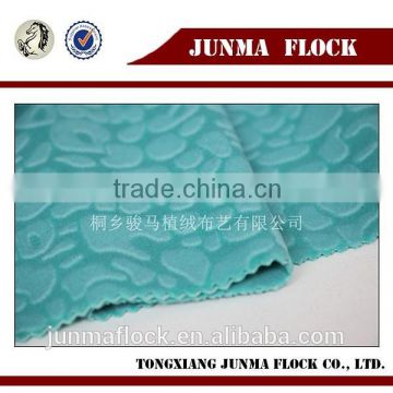 Blue spots pattern Manufacturer china supplier flocking Textile printing fabric for sofa cushion