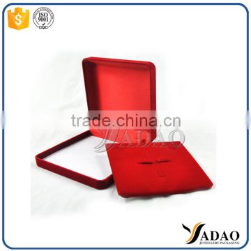 Alibaba china supplier custom red flocking purseforum jewelry package box