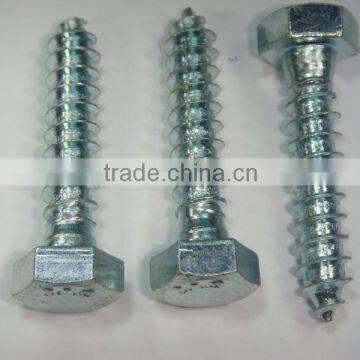 Various sizes DIN571 Hex head coachscrew Cr3 Zinc plated