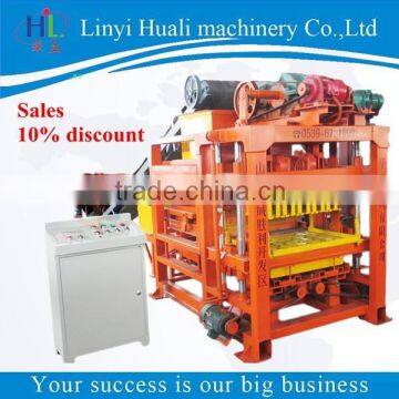 QT4-23 small size fully automatic clay brick making machine with PLC control cabinet India price