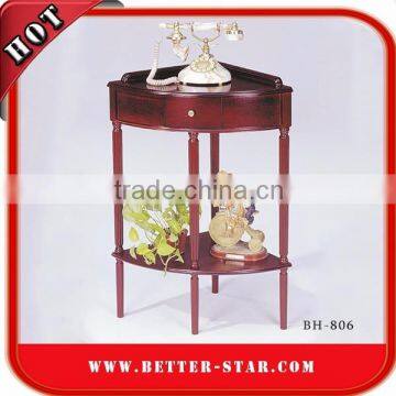 Corner Table, Wooden Corner Table, Triangular Table