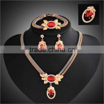 Factory wholesale statement jewelry set necklace bracelet earring brooch set