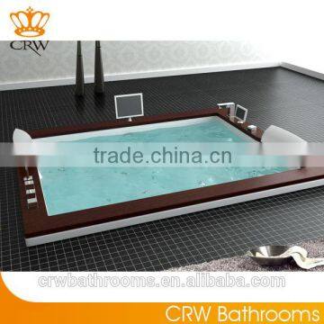 CRW CZI077 Luxury Drop-in 2 Person Bathtub for Hydromassage Bath