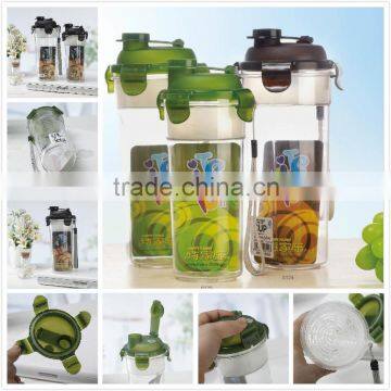 500ml BPA free Tritan Plastic tea bottles with filter