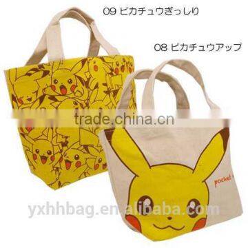 POCKET MONSTER cute NEW item canvas tote bag cute lunch bag(YX-Z155)