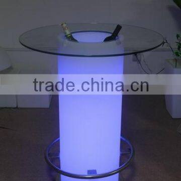 with ice bucket led glass top bar table, glass top coffee table, glass top cocktail table