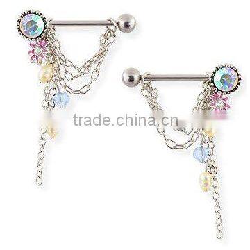 Fashion body piercing jewelry nipple rings