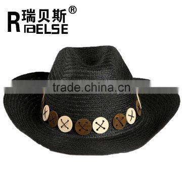 wholesale promotional straw hat paper straw cowboy hat print logo