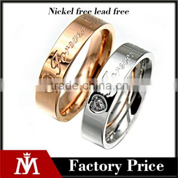 simple couple rings high quality real love brand rings stainless steel rings