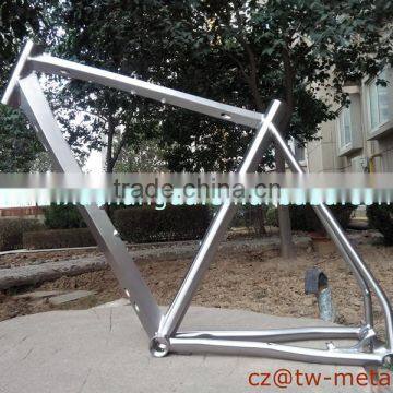 Customized titanium road bicycle frame Ti road bike frame with special tube