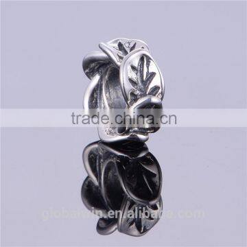 Custom 925 Silver Bead DIY Sterling Silver Charm Wholesale Gracefully Slidable Silver Bead Fit for Woman Bracelet T046 photo-3