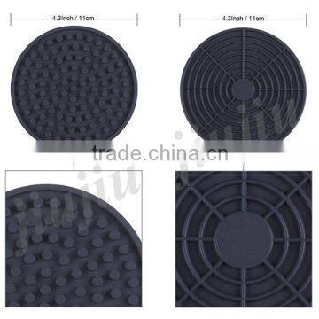 Round Silicone Drink Coasters for Bar Cups Drinks Beer Wine With Tiny Small Cylinder Best Grips photo-3