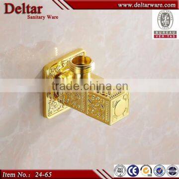 square angle valve for bathroom, chrome plated golden square angle valve