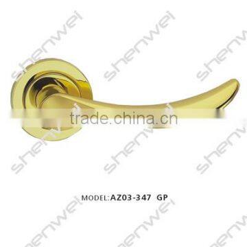 AZ03-347 zinc door handle on rose