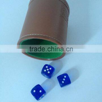 OEM & ODM Custom leather Shake Dice Cup for games