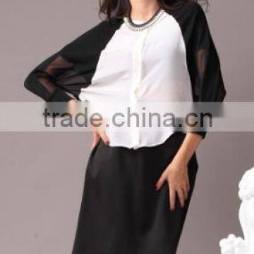 Pretty Steps 2016 new chiffon blouse batwing sleeve shirt sexy elegant high quality top for womens