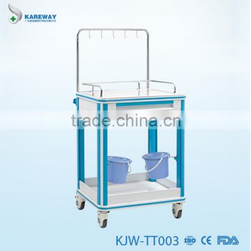 plastic/aluminium/steel hospital transfusion trolley supplier KJW-TT003