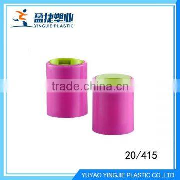 Plastic shampoo disc top cap with collar 20/415