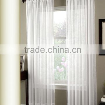 Plain Solid Sheer Voile Window Curtain Design With Loops, Ready Made Tab Top photo-2