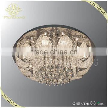 CE/VDE Certificate Modern Crystal Glass LED Ceiling Light with remote