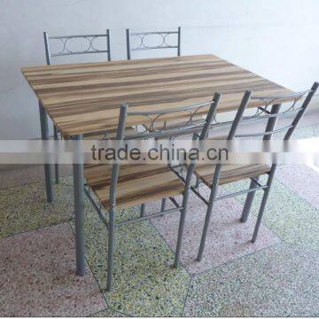 metal steel and MDF wood dining set