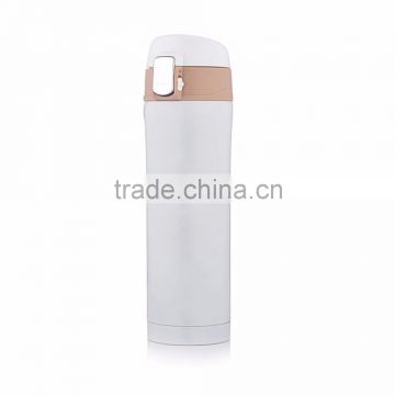 Portable Stainless Steel 350ml Thermos Water Bottle Insulated Travel Coffee Mug BPA-Free Lid Lock Prevents Leaks/Spills