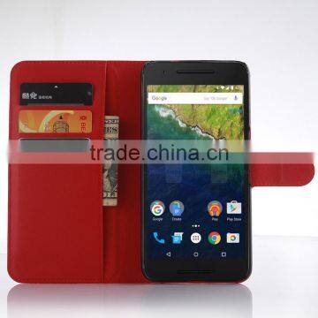 Quality COW SKIN TEXTURE Soft Wallet Stand PU Leather Case For HUAWEI NEXUS 6P Angler FLIP LEATHER CASE photo-2